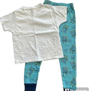 SpongeBob SquarePants pj pants with white t-shirt